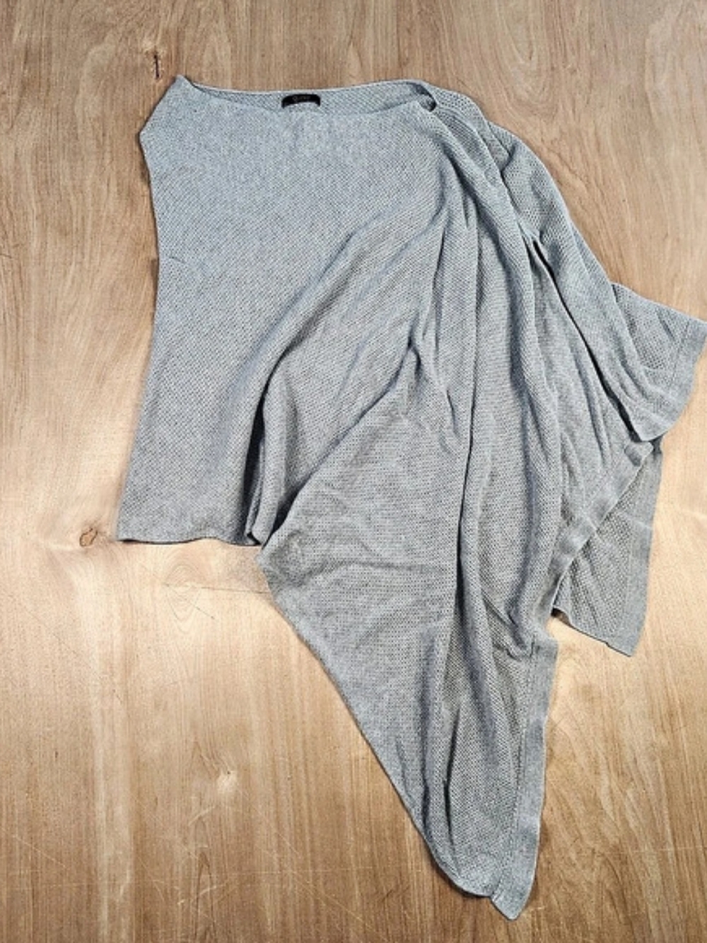 Quince Cotton Cashmere Womens Gray Knit Shrug Nursing Shawl